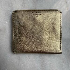 Fossil gold wallet